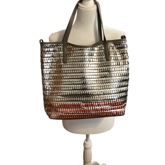 Botkier Handbags - Botkier large woven tote in silver very good condition.